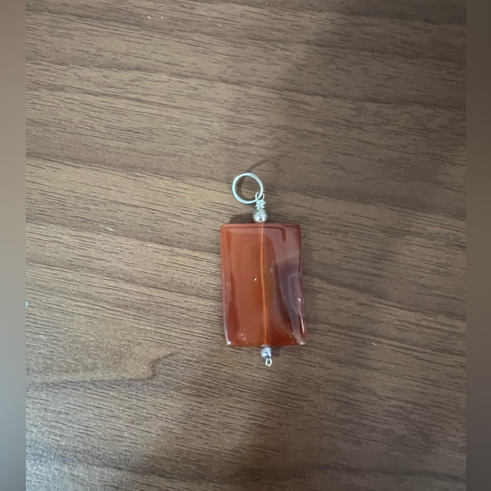 Sterling Silver Carnelian Pendant.